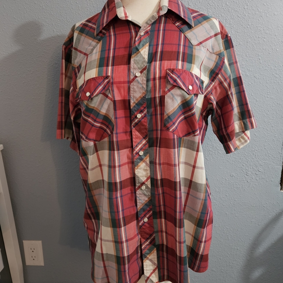 Wrangler Men's Cowboy Cut Reg Fit X-long Tails 16 1/2 Single Needle Tailoring - Picture 1 of 6